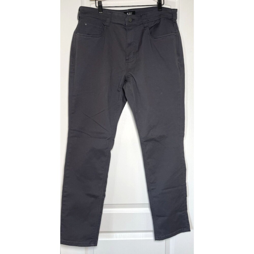5.11 Tactical mens gray 5 pocket straight leg premium jeans NWOT W36 L32 - Picture 2 of 9